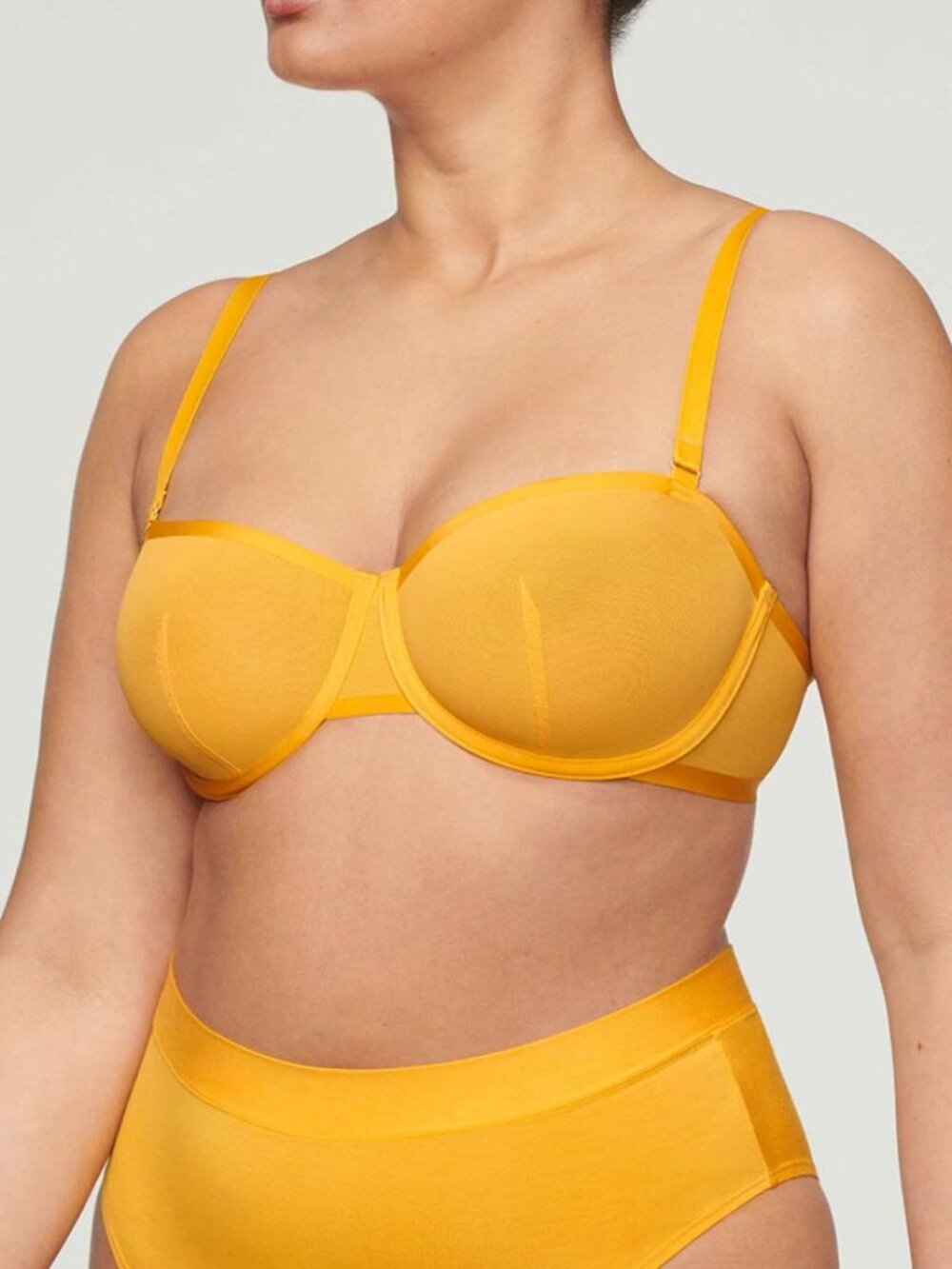 Cuup The Balconette Bra 34F Yellow